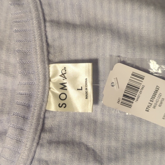 NWT Soma soft blue striped ronper - Picture 7 of 9